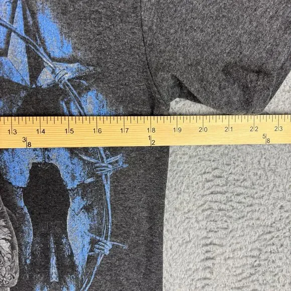 Harley-Davidson T-Shirt Men’s Medium Girl Skull Gray Fort Worth Texas - Picture 5 of 11